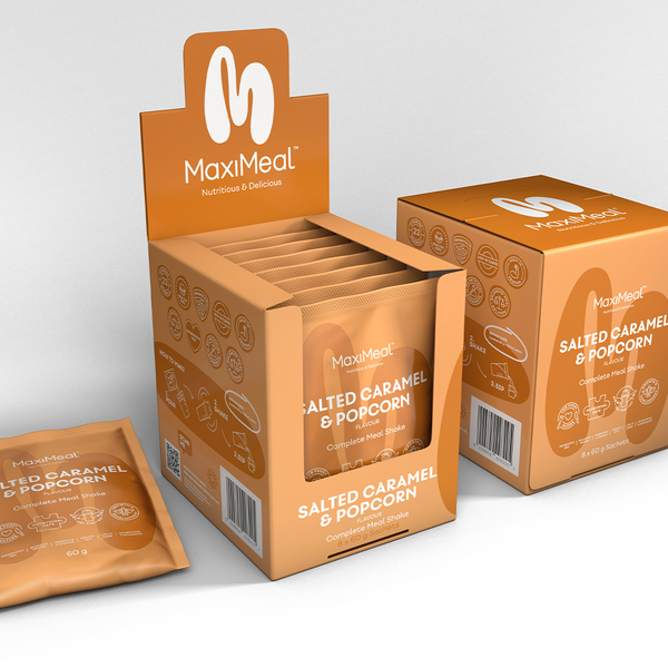 SALTED CARAMEL & POPCORN FLAVOURED SACHET BOX