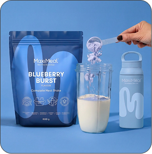 Scoop into blender or shaker bottle