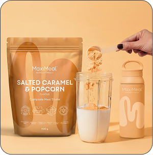 Scoop into blender or shaker bottle