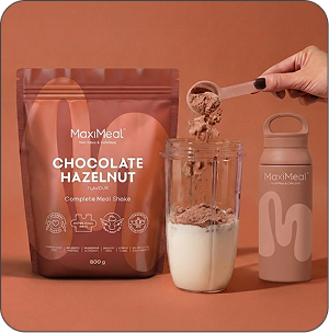 Scoop into blender or shaker bottle