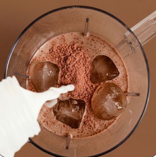 Add Milk or Water and ice.