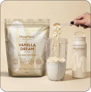 Scoop into blender or shaker bottle